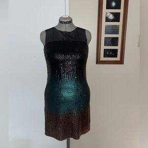 Cocktail dress sequin with slip *flawed second-hand condition